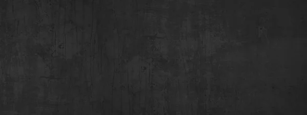 Fekete Antracit Beton Textúra Háttér Panoráma Banner Hosszú — Stock Fotó
