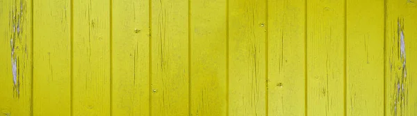 Old Abstract Yellow Colorful Painted Exfoliate Rustic Wooden Boards Texture — Stock Photo, Image