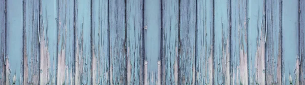 アブストラクトグランジ素朴な古いダークブルー塗装木製の板壁の床のテクスチャを剥がした色 木製の背景バナーパノラマ トップビュー — ストック写真