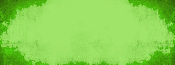 Abstract Neon Green Watercolor Painted Paper Texture Background Banner Panorama — Stock Photo, Image