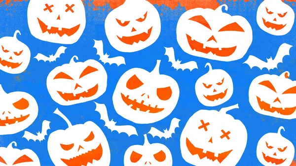 Halloween Símbolo Fondo Plantilla Diseño Vista Superior Silueta Miedo Tallado — Foto de Stock