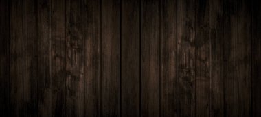 Eski kahverengi kırsal köhne eskimiş koyu renk ahşap ahşap ahşap masa döşeme tahta döşeme dokusu - ahşap arka plan pankartı üst görünüm