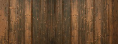 Eski kahverengi kırsal köhne eskimiş koyu renk ahşap ahşap ahşap ahşap masa döşeme döşeme dokusu - ahşap arka plan pankartı üst manzara