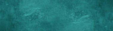 Koyu yeşil turkuaz taş beton kağıt dokusu arka plan panorama panoraması uzunluğunda, metin için boşluk