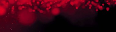 Soyut kırmızı parıltılı şenlikli dramatik bokeh sim tasarımı kutlama arkaplan panoraması