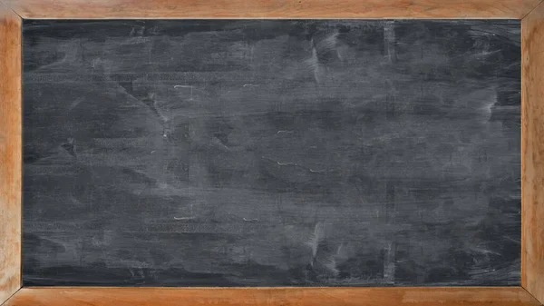 Pusta Szkoła Blackboard Tekstury Tle Rustykalną Drewnianą Ramą — Zdjęcie stockowe