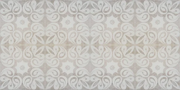 Grau Weiß Hell Vintage Retro Geometrische Quadratische Mosaik Motiv Zement — Stockfoto