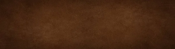 古い茶色のダーク素朴な革 Suede クロウメモドキの背景バナーパノラマ長い — ストック写真