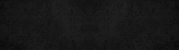 ブラックアントラサイトダークグレーグレーグランジ石コンクリートセメントブラックボードチャークボード壁床テクスチャ背景バナーパノラマ — ストック写真