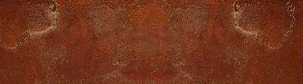 Grunge Rusty Orange Brown Metal Rust Corten Steel Wall Stone — Stock Photo, Image