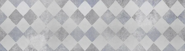 Cinza Cinza Cimento Branco Concreto Quadriculado Azulejos Vintage Parede Piso — Fotografia de Stock
