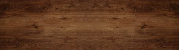 陈旧不堪的褐色乡村土色深褐色木地板橡木木地板质感 木墙背景横幅全景 — 图库照片