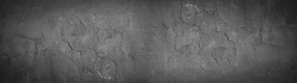 Grunge Black Anthracite Grey Damaged Concrete Cement Facade Peeled Plaster — стоковое фото