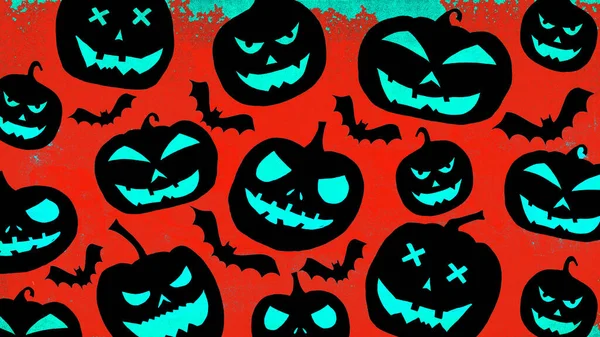 Halloween Symbol Pozadí Šablona Design Top View Silueta Děsivé Vyřezávané — Stock fotografie