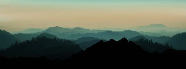 風景背景バナーパノラマ — ストック写真