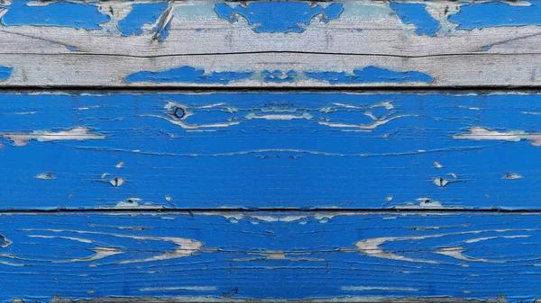 Old Blue Painted Exfoliate Rustic Bright Light Wooden Texture Wood — Stock Photo, Image