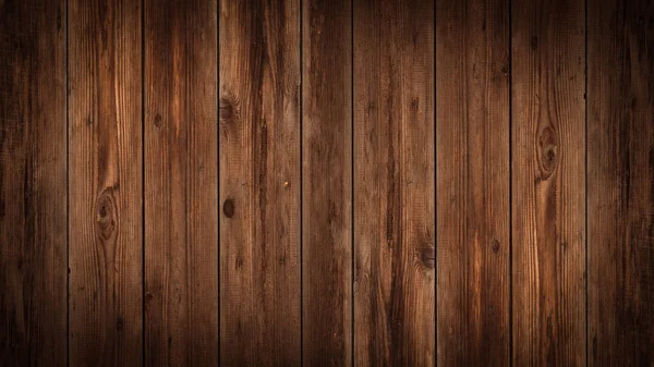 旧的褐色乡村风吹草动的深色磨擦木桌板地板质感 木制背景横幅顶部视图 — 图库照片