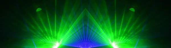 Lasershow Festival Disco Party Hintergrund Banner Panorama Bunte Outdoor Lasershow — Stockfoto