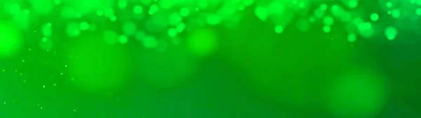抽象ネオングリーン輝くお祝い劇的なボケの輝きデザインお祝いの背景バナーパノラマ — ストック写真