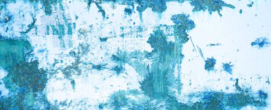 Soyut grunge mavi yaşlı, yıpranmış, eski, eskimiş renkli, paslı, metal, duvar desenli, arka plan pankartı.