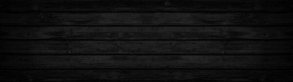 Old black gray grey rustic weathered dark grunge wooden timbeer table wall floor board texture - wood background banner panorama, top view