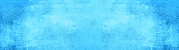 Abstract Blue Watercolor Painted Paper Texture Background Banner — Stock Photo, Image