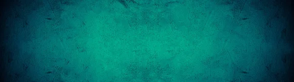 Tmavě Zelená Modrá Tyrkysová Kámen Betonový Papír Textura Pozadí Panorama — Stock fotografie