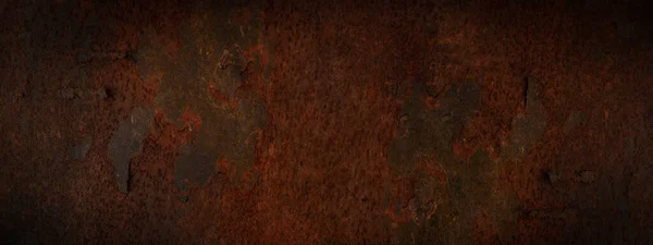 Темний Гранжевий Іржавий Фон Тріщинами Подряпинами Страшні Темні Стіни Бетонна — стокове фото