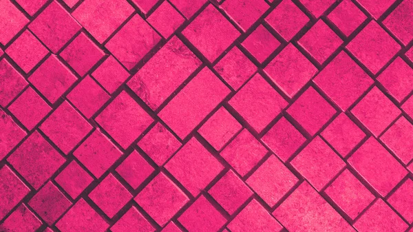 Abstrakt Rosa Magenta Farbe Bemalt Farbigen Pflasterstein Kopfsteinpflaster Beton Zement — Stockfoto