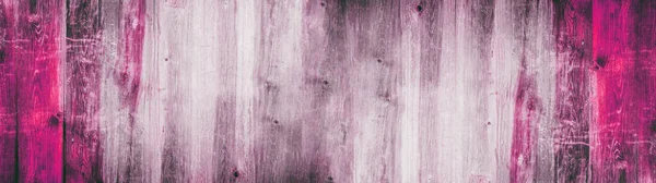 Grunge Abstrait Vieille Texture Bois Peint Rose Bannière Panorama Fond — Photo