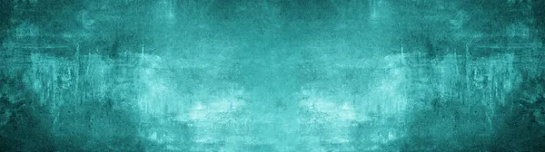 Mörkgrön Blå Turkos Sten Betong Papper Textur Bakgrund Panorama Banner — Stockfoto