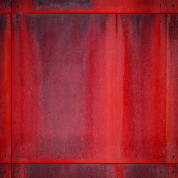 Abstraktní Grunge Červená Barva Barevné Barevné Lakované Kovové Desky Rám — Stock fotografie