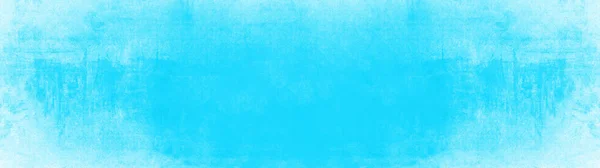 Abstract Helder Blauw Turquoise Aquarel Geschilderd Papier Textuur Achtergrond Banner — Stockfoto