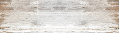 Eski beyaz gri boyanmış kırsal parlak parlak ahşap desen - ahşap arka plan panorama pejmürde