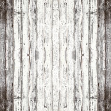 Eski beyaz eski püskü boyanmış kırsal, parlak, ahşap masa ahşap duvar dokusu - ahşap zemin kare üst görünüm