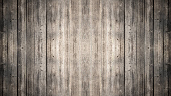 Old brown rustic weathred dark grunge wooden timber table wall board texture - wood background banner top view