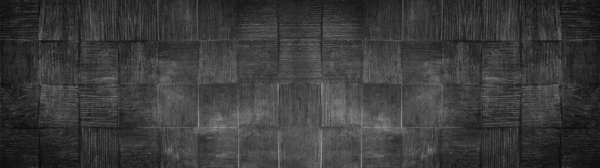 Czarny Antracyt Ciemnoszary Szary Szary Drewniane Kostki Tekstury Tło Baner — Zdjęcie stockowe