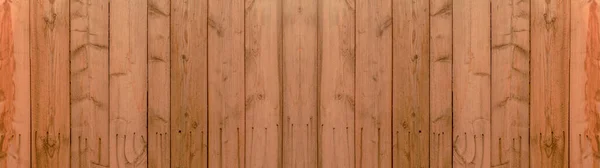 古い茶色の素朴な明るい木製のテーブルボードの壁の床のパケット積層床の質感 木製の背景パノラマバナー長い — ストック写真