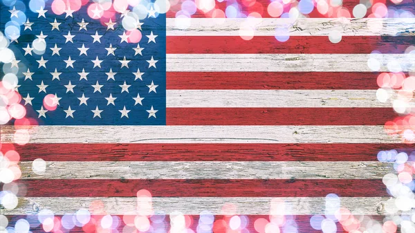 Buon Luglio Nuovo Anno Silvester Altro Sfondo Vacanza Bandiera Americana — Foto Stock
