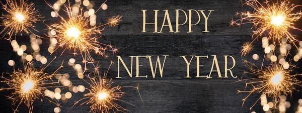 Happy New Year 2022 Bakgrund Gratulationskort Fyrverkerier Tomtebloss Och Bokeh — Stockfoto