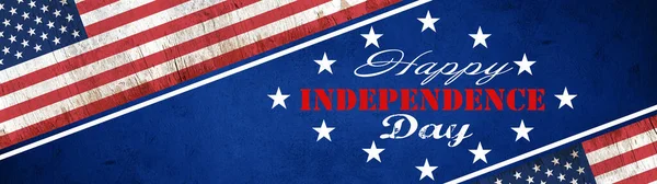 Happy Independence Day Luglio Sfondo Banner Panorama Bandiera Americana Texture — Foto Stock