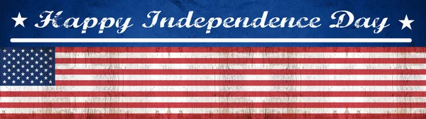 Dia Independência Julho Banner Fundo Panorama Celebração Festiva Bandeira Férias — Fotografia de Stock