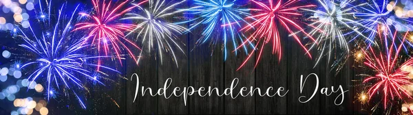 Feliz Dia Independência Julho Fundo Banner Panorama Celebração Festiva Feriado — Fotografia de Stock