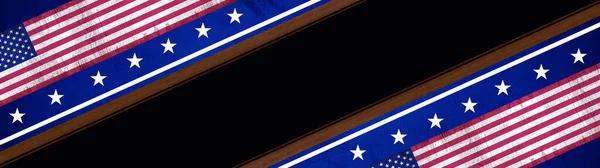 America Background Panorama Banner Flag United States Stars Isolated Blue — Stock Photo, Image