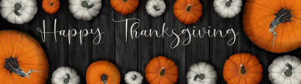 Happy Thanksgiving Banner Background Panorama Autumn Holiday Harvest Still Life — Foto Stock