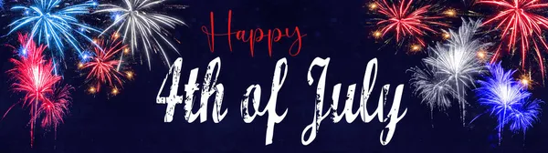 Independence Day 4Th July Background Banner Panorama Festive Celebration Holiday — Stock Photo, Image