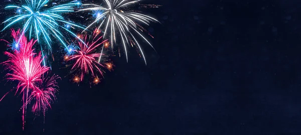 Happy New Year America United States Background Banner Panorama Long — Stock Photo, Image