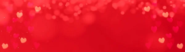 색으로 고립된 마음의 추상적 발렌타인 파노라마 하트보케 발렌틴 — 스톡 사진