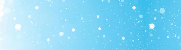 Mavi Gökyüzünde Izole Kar Taneleri Uzun Kış Panorama Bayrağı — Stok fotoğraf