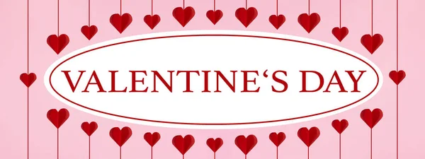 Happy Valentine Day Achtergrond Template Achtergrond Banner Witte Sticker Vorm — Stockfoto